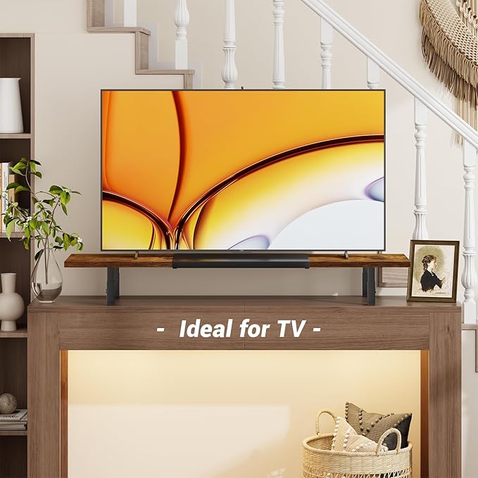 X-cosrack Adjustable Height and Length Dual Monitor Stand Riser, Wood and Steel Monitor Stand for 2 Monitors, Multi-Purpose Desk Shelf Organizer Riser Stand for Computer, Laptop, Printer, TV