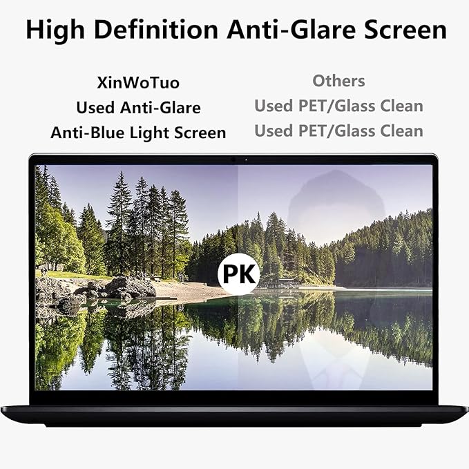 2 Pack 14Inch Laptop Anti-Blue Screen Protector for HP/Dell/Asus/Acer/Sony/Samsung/Lenovo/Razer Blade Aspect Ratio 16:9 Anti-Glare(With Metal Camera Cover)