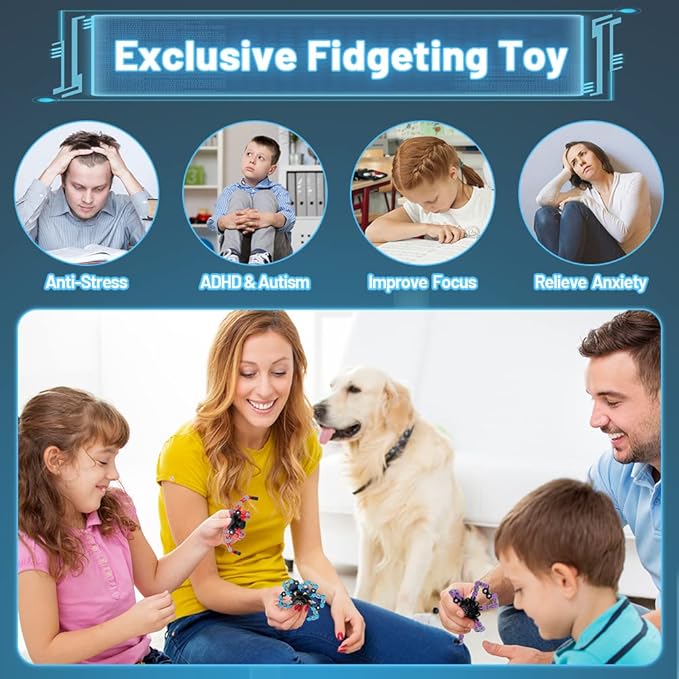8PCS Transformable Fidget Spinner Toy for Kids Adults, Deformation Robot Chain Spinner Fingertip Gyro Toys for Boys Girls 3-12, Stress Relief Sensory Toys for Goodie Bag Fillers Kids Travel