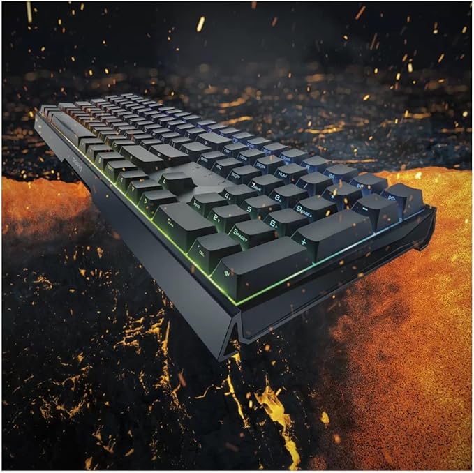 Cherry MX Board 3.0 S Wired Mechanical Keyboard | Front Face Lettering | RGB Lighting | Aluminum Housing MX Red Silent Switches for Gaming and Office