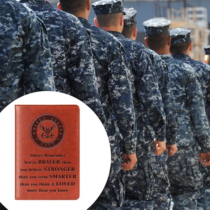 Navy Gift Navy Notebook Always Remember You Are Braver Lined Journal Notebook Military Gift Appreciation Gift Motivational Gift for Navy Military Notebook (Always-NAVY)