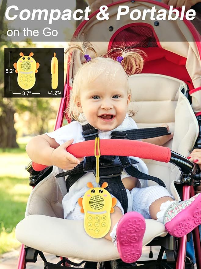 Portable Sound Machine for Baby,White Noise Sound Machine for Babies and Kids,Rechargeable Lullaby Machine with Light,Travel Sound Machine for Sleep,Great for Baby Registry Gift