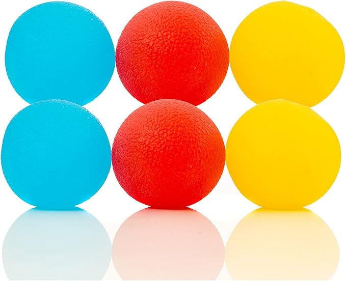 IMPRESA Fidget Toys Squishy Stress Balls - 6-Pack, 2.25-Inch, Multicolor - Sensory Toys for Stress Relief & Focus - Hypoallergenic Tear-Resistant TPR for Adults & Kids
