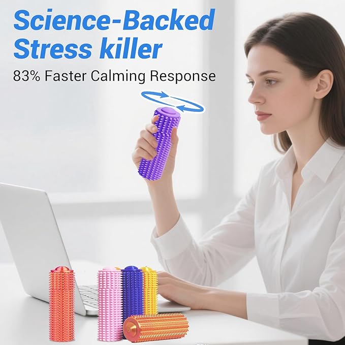 Little Ouchies Fidget Toy, Spike Roller Toy, Adults Pain stim Fidget Toy, Sensory Toy for Anxiety Relief Skin Picking, Press and Rotate Adults Spiky Sensory Toys, Portable ADHD Toys, Novelty Gifts