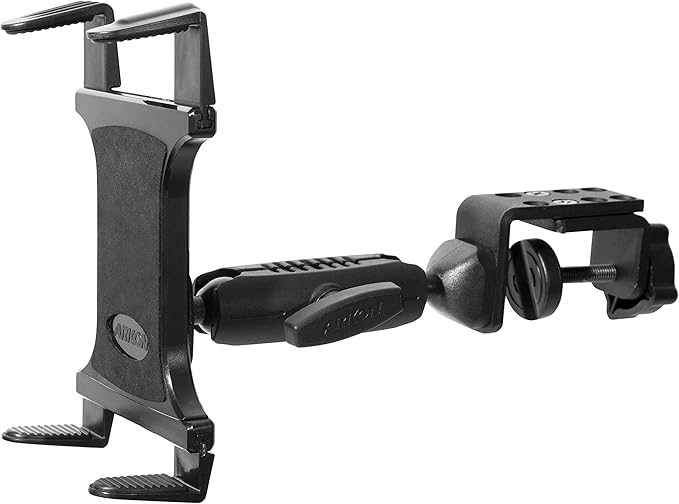 ARKON Mounts Heavy-Duty Clamp Slim-Grip Tablet Mount | Universal Tablet Fit | Solid C-Clamp | 360° Adjustable Viewing Angle | Compatible with iPad, Galaxy, Note, Tab, Pixel and more | TABRM086