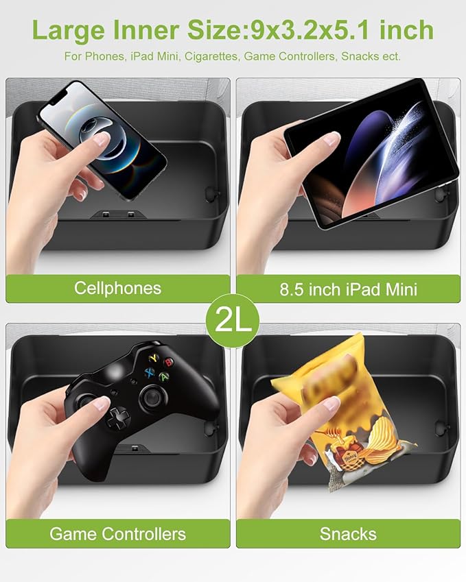 Safe Timed Lock Box, Phone Lock Box with Timer Unplug from Phones,Video Games,Social Media,Snacks&Cravings,Self-Control Lockable Storage Box, Phone Locker Time Locking Container for Better Habits