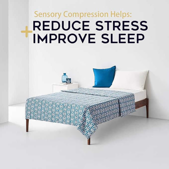 YnM Weighted Blanket — Organic Long Stapled Cotton Material with Premium Glass Beads (Infinite, 48''x72'' 15lbs), Suit for One Person(~140lb) Use on Twin/Full Bed