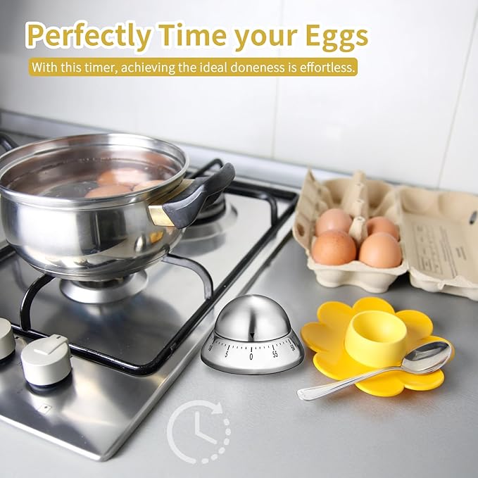 Mechanical Kitchen Timer, Wind Up 60 Minutes Manual Countdown for Classroom, Home, Study and Cooking