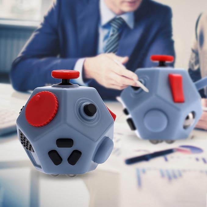 Small Fidget Toys Relief Stress,Anxiety,Depression Anti,Calming,Focus for Kids Adults with ADHD, Autism and Special Needs (Grey)