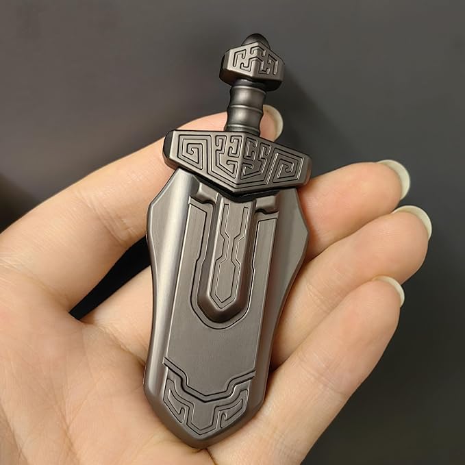 EDC Sword Decompression Toys Fidget Sliders Fidget Toys Stress Relief for Adults Magnetic Metal Toys Anti-Anxiety Office Desk Toys (Grey)