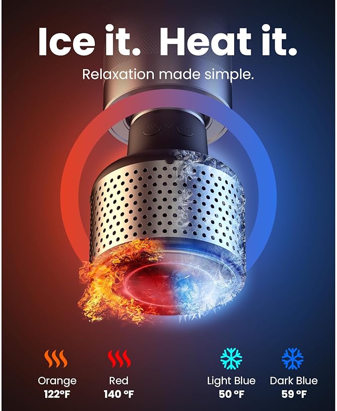 BOB AND BRAD A7 Pro Massage Gun with Heat and Cold Therapy, 11mm Amplitude Mini Massage Gun Deep Tissue Portable, Professional Muscle Massager for Pain Relief, Gift for Dad Mom