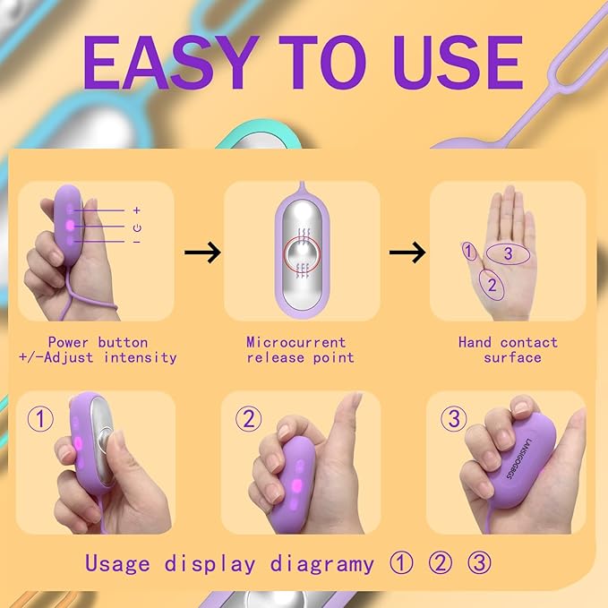 Brain Massage Adjust Heart Rate,Headache Focus Attention,Small and Easy to Carry,Improve Deep Sleep (Light Blue)