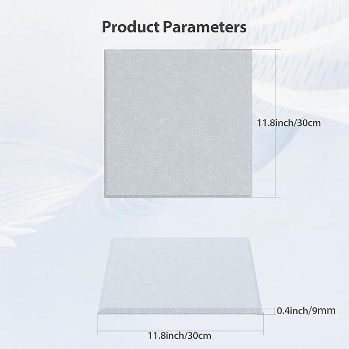 12 Pack Acoustic Panels Self Adhesive Sound Proof Foam, High Density Sound Acoustic Panel, 12X12X0.4 Inch Square Panels in Home, Office, Reccording Room, Studio,and more(Blue Gray)