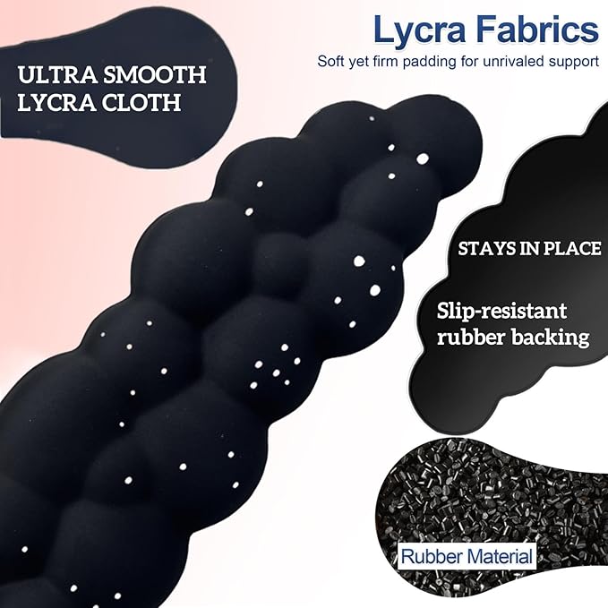 Cloud Wrist Rest Set for Keyboard and Mouse, Includes Cute Coaster, with Computers and Laptops (Black Star Set)