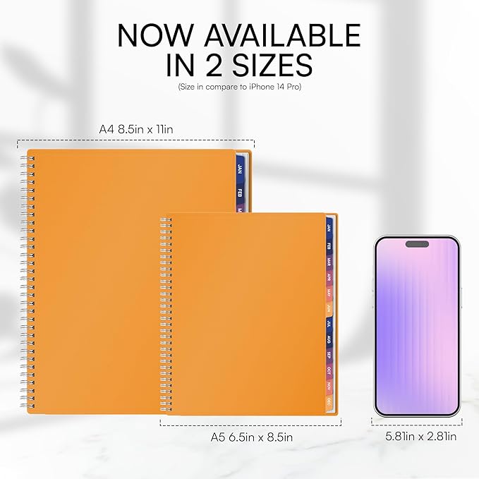 Ensight 2026 Appointment Book & Planner Ensight 6.5 x 8.5 inches Large Tabbed Daily Hourly Weekly Planner Schedule Book 30 Minute time Slots Business & Personal Planner Jan 2026 Dec 2026 Yellow