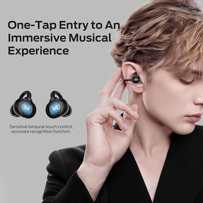 Monster Open Ear AC339 Earbuds, Bluetooth 6.0 Earphones Stereo Sound, Open Ear Clip Wireless Earbuds 40 Hours Playback,Touch Control, IPX6 Waterproof