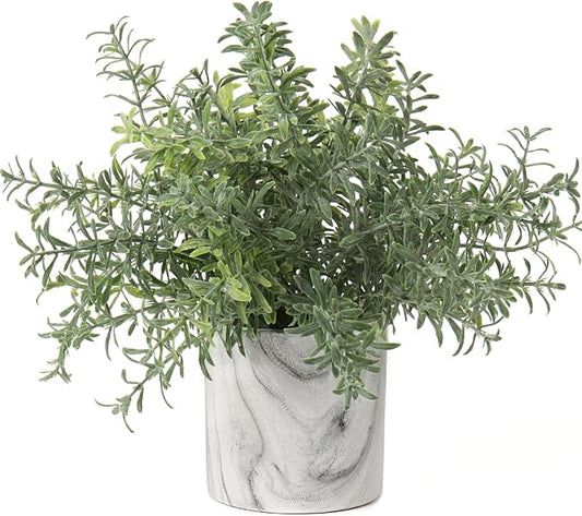 Hollyone Faux Plants Indoor Artificial Mini Potted Plants Plastic Green Plant Small Fake Plants Eucalyptus Decor in Pots for Home Table Room Bathroom Decor