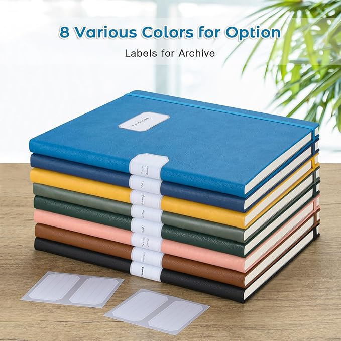 College Ruled Notebook, A4 Hardcover Leather Notebook for Work, Lined Notebook Journal for Women, Men, 192 Thick Paper, 8.5" x 11", Large Notebook with Pockets, Professional Business Notebook, Teal