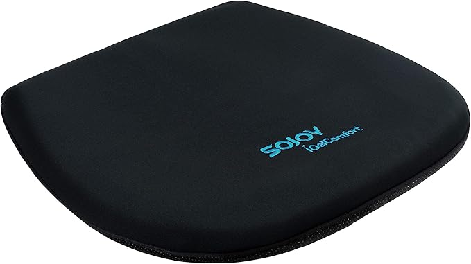 Sojoy Coccyx Gel Seat Cushion- Orthopedic Memory Foam Chair Cushions for Home Kitchen Office Desk Car Truck Airplane (Black)