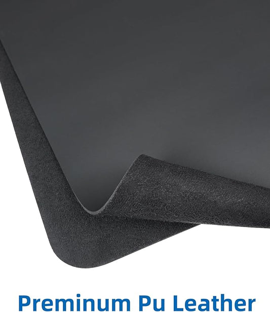 Leather Desk Pad Protector,48"x24" - Premium Desk Mat, Large Mouse Pad,Non-Slip Desk Blotter,Waterproof Desk Writing Pad for Office and Home(Black)
