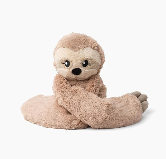 Hugarounds Sawyer The Sloth 2.5 lb Microwaveable & Freezable Weighted Plush Neck & Shoulder Wrap | Soothing, Comforting Hugs for Self-Care & Relaxation | Unscented for Ages 2+