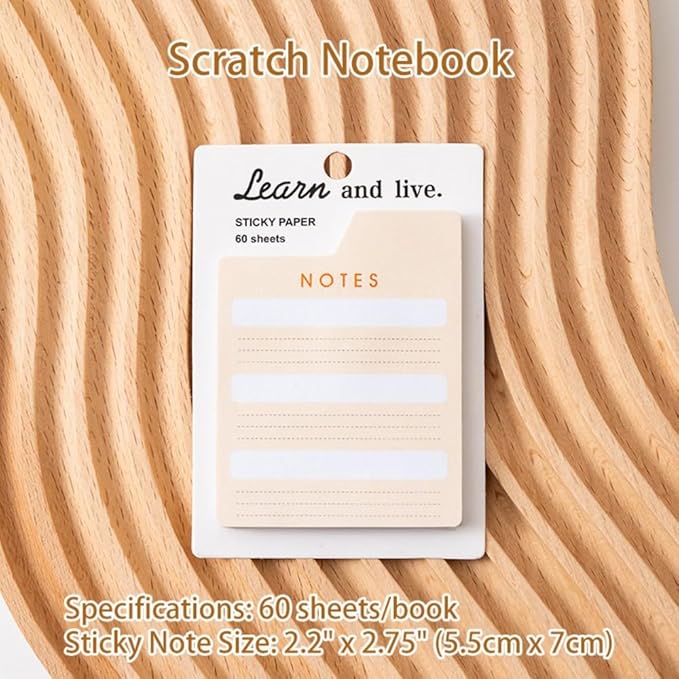 8 Planner Sticky Note Pads Set – Sticky Note Pads, 60 Sheets/pad, for Daily Weekly Monthly Planning to Do List Note Book