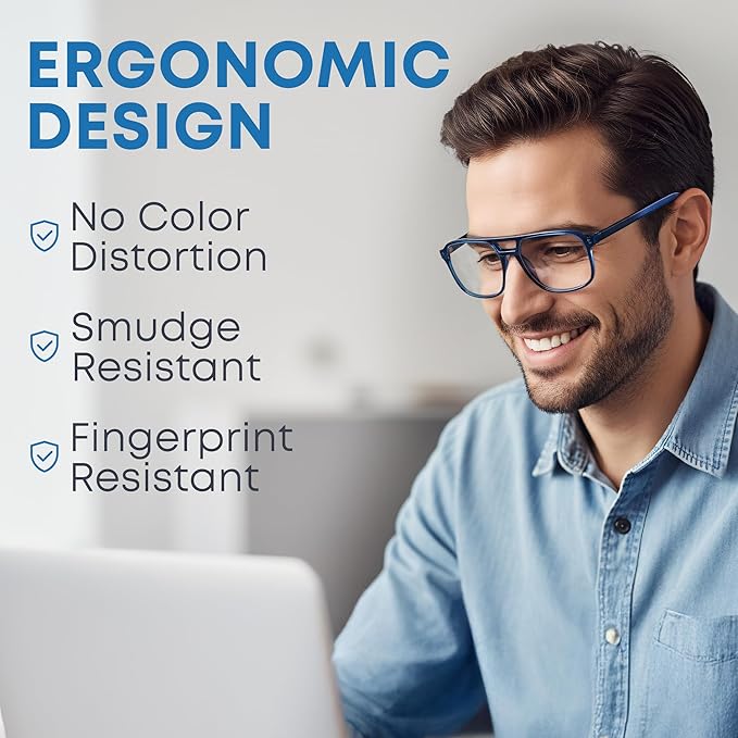 Prospek Blue Light Glasses Men, VIENTO (Regular, No Diopters) Reduce Digital Eye Strain & Headache from Computers