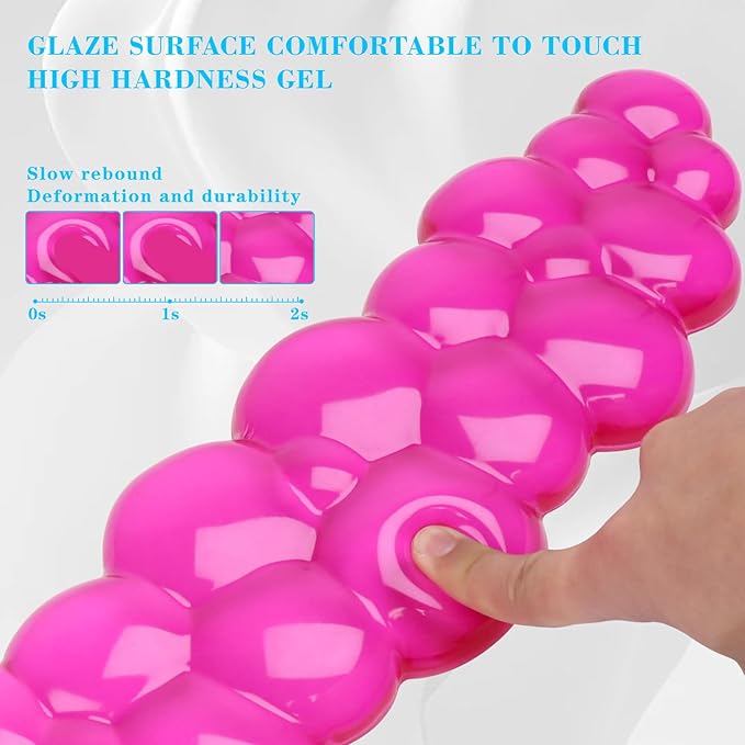 Gel Cloud Keyboard and Mouse Wrist Rest, Cute Wrist Support and Arm Support Keyboard Rest for Keyboard and Mouse Typing Pain Relief，Suitable for Office/Computer/Laptop/Gaming (Transparent Red)