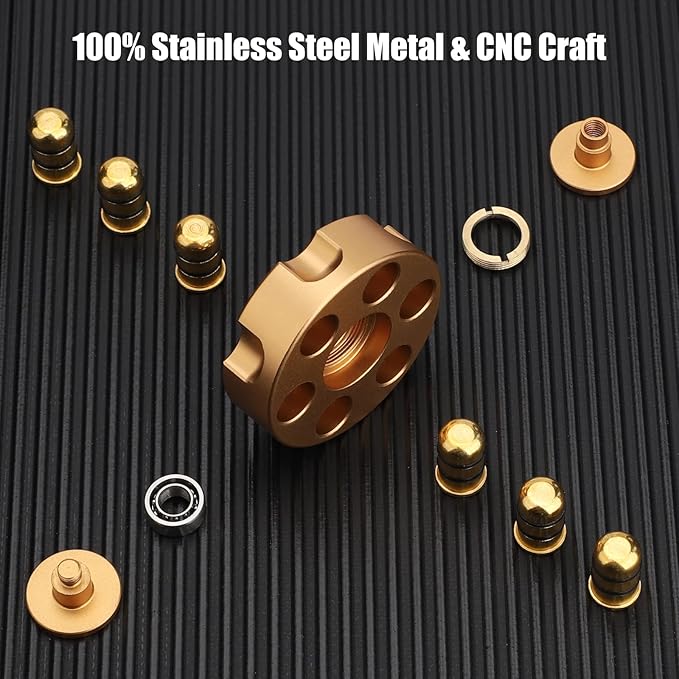 Metal Fidget Spinner Toy, Cool Alloy Hand Finger Spinner Cube Toy, Stress Relief Sensory Spinning Anti Anxiety Desk EDC Toys Gifts Party Favors for Adults Kids 5 6 7 8 9 10+11 12 Years Old Boys