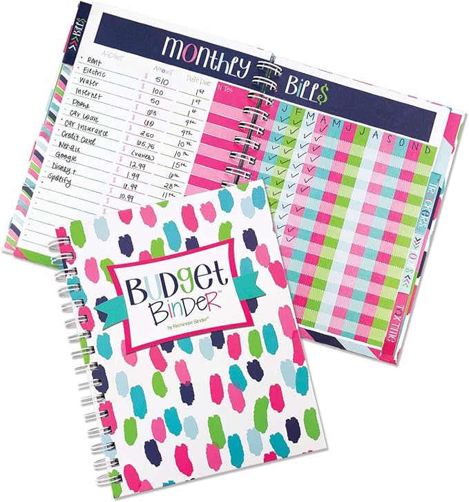 12-Month Budget Planner Bill Tracker Organizer w/Calendar & Pockets for Financial Management 354 Stickers | Budget Binder™