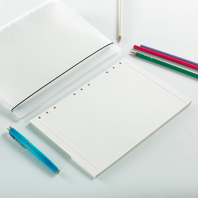 B5 Lined Planner Refill Paper, 9 Holes Inserts Paper 90 Sheets Loose Leaf Notebook Insert for Filofax Bullet Journals Diary (7.09x10.04 inch)