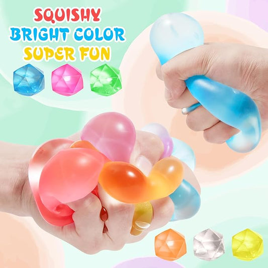 Fidget Toys Stress Balls for Kids & Adults - Stretchy Malt Sugar Squishy Balls, Squishy Sensory Squeeze Toys for Anxiety/ADHD Relief, Classroom Calming Toys (1.6'' Stretch Ball)