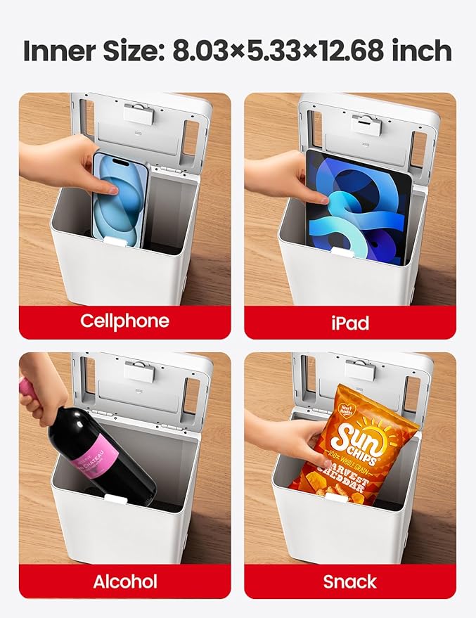 Vaydeer Metal Time Lock Box, Phone Lockbox with Timer, iPad Safe Container, Self-Control Locker with USB-C Charge,Electronic Device Timed Release Jail for Cellphone/Tablet/Medicine/Snack/Alcohol-Large