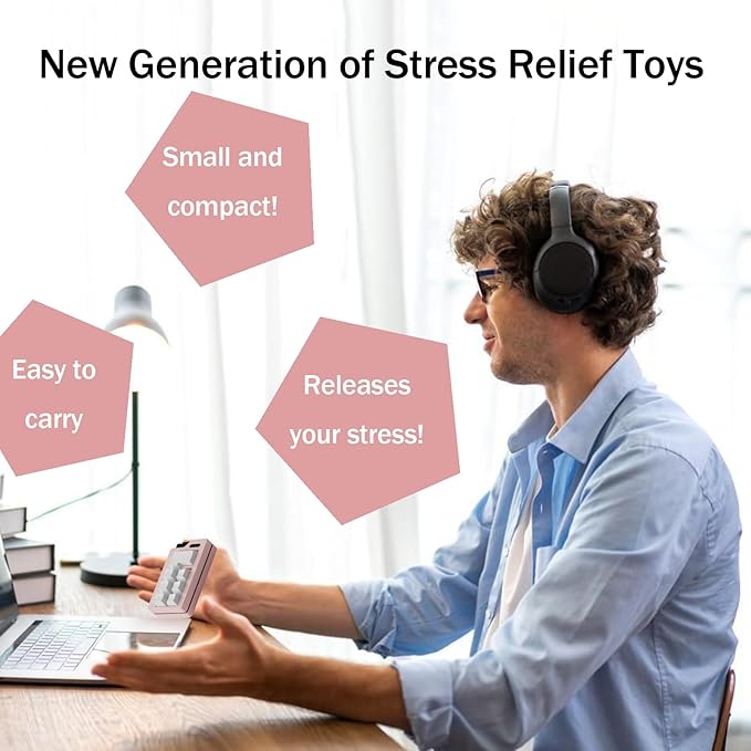 Keyboard Fidget Clicker Toy for Adults, Fidget Keyboards Sensory Fun Toys for Anxiety Decompression, Gift Christmas Ideal for Lover