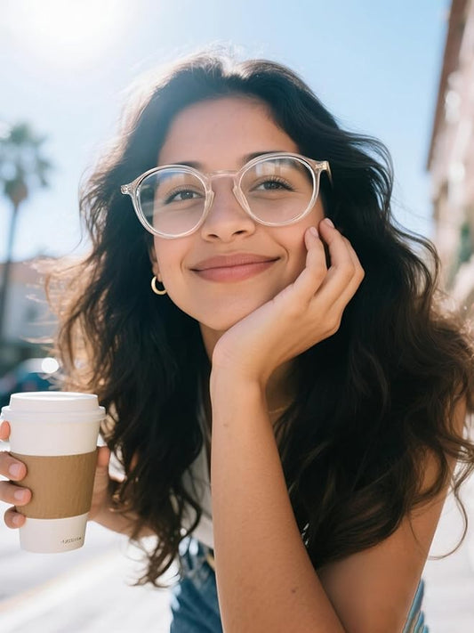 VISOONE Round Lightweight Blue Light Blocking Glasses Women Men Fashion Cute Thin Eyewear Niko