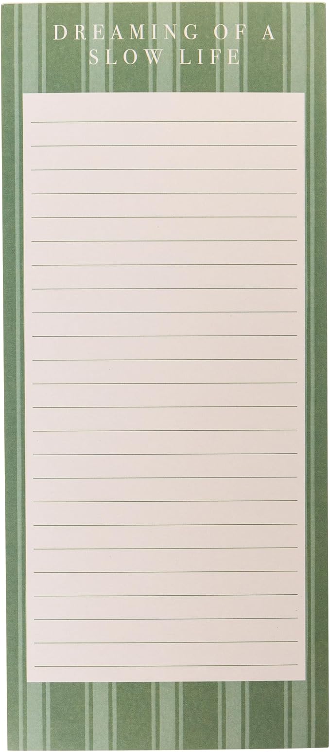 Graphique Cottage Stripe Magnetic Notepad, 100 Tear-Away Sheets for Grocery, Shopping & To-Do Lists, Writing Pad for Fridge, Kitchen, Office