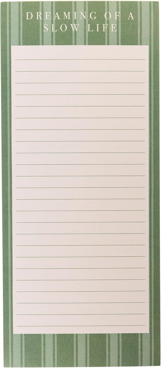 Graphique Cottage Stripe Magnetic Notepad, 100 Tear-Away Sheets for Grocery, Shopping & To-Do Lists, Writing Pad for Fridge, Kitchen, Office