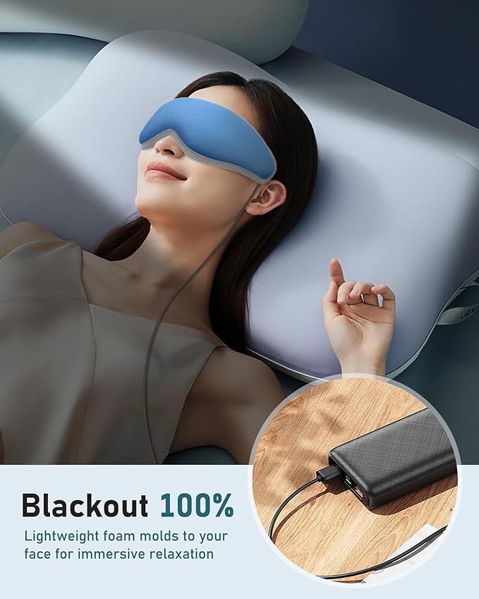 Heated Eye Mask Warm Eye Compress for Dry Eyes - USB Electric Heat Eye Mask Heating Pad for Dry Eye Relief, Stye, Blepharitis, Improve Sleep