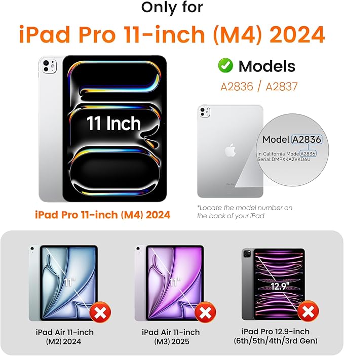 PandaShield 2-Pack Screen Protector for iPad Pro M4 [11 inch] 7th Gen.(2024),9H+ Tempered Glass film with Easy-Install box,Apple Pencil Compatible,Bubble Free,HD Clarity,Scratch Resistant