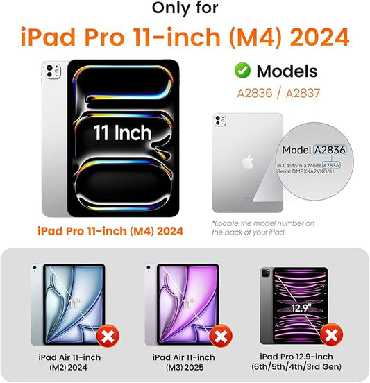 PandaShield 2-Pack Screen Protector for iPad Pro M4 [11 inch] 7th Gen.(2024),9H+ Tempered Glass film with Easy-Install box,Apple Pencil Compatible,Bubble Free,HD Clarity,Scratch Resistant