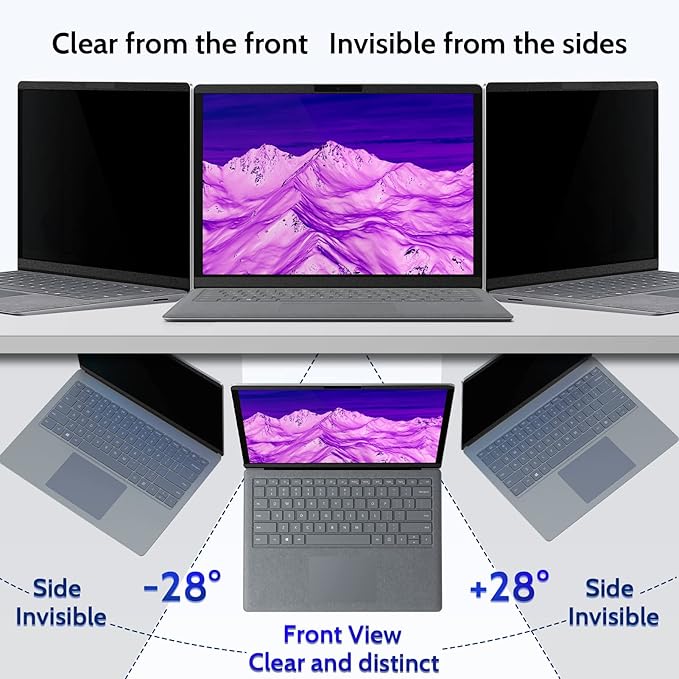 IPROKKO Surface Laptop Privacy Screen 6/5/4/3/2/1-13.5 inch, Magnetic Removable Privacy Screen Filter for Microsoft Surface Laptop, Anti-Glare Blue Light Screen Protector