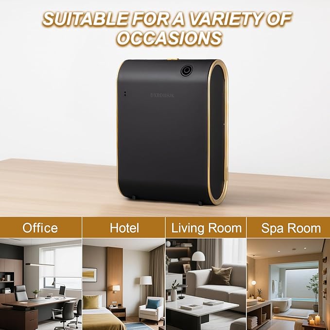 Home Bluetooth Smart Waterless Aromatherapy Machine, Essential Oil Diffuser, with Fragrance Coverage of up to 2000 Square feet, Suitable for Home, Hotel, Restaurant, Office, and spa Center.（Black）