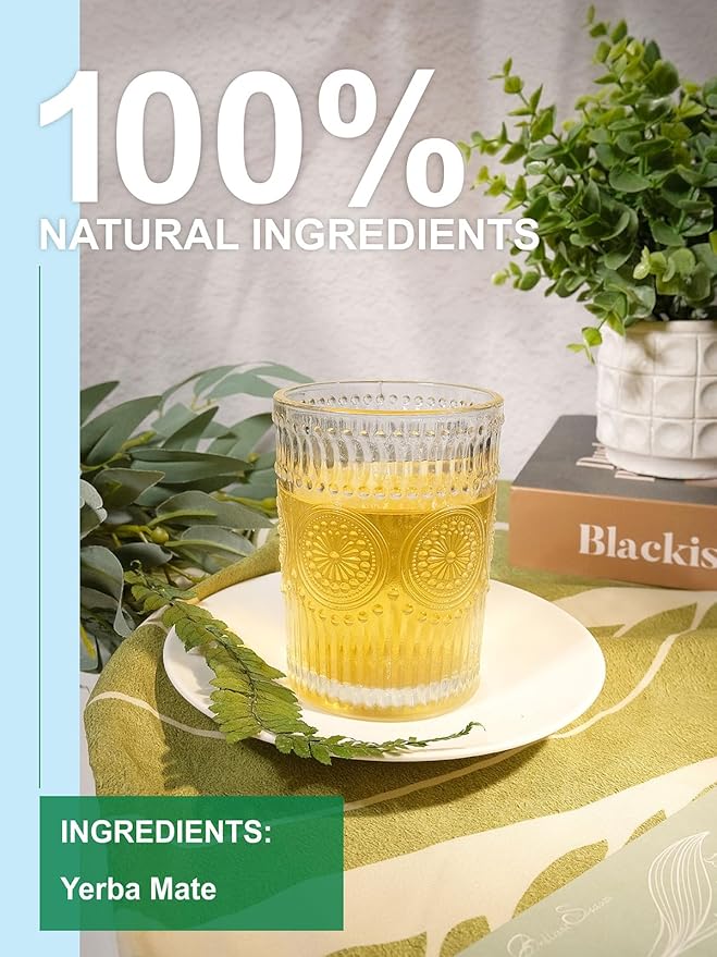 TeeLux Yerba Mate Tea Bags, Unsmoked Yerba Mate Tea, Rich in Antioxidant, Refreshing & Smooth Taste, Hot & Iced Tea, 100 Count