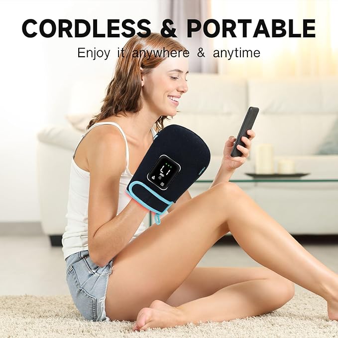 Red Light Therapy Gloves for Hands, 100LEDs Red & Near-Infrared, Dual Wavelength 660nm & 850nm, 5 Modes, Wireless, Rechargeable 5000mAh Battery, for Hand & Wrist Treatment