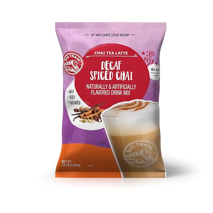 Big Train Decaf Spiced Chai Tea Latte Beverage Mix, 3.5 Pound (Pack of 1)