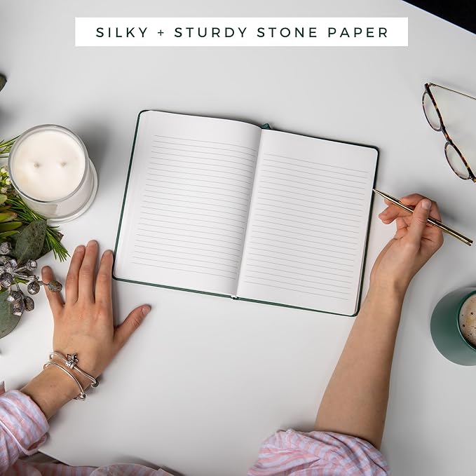 Daily Bliss Stone Paper Journal Premium A5 Hardcover Vegan Leather Notebook Journal | 160 Pages | Premium Quality Professional Notebook For Men and Women |Comes With Gift Box Waterproof Notebook