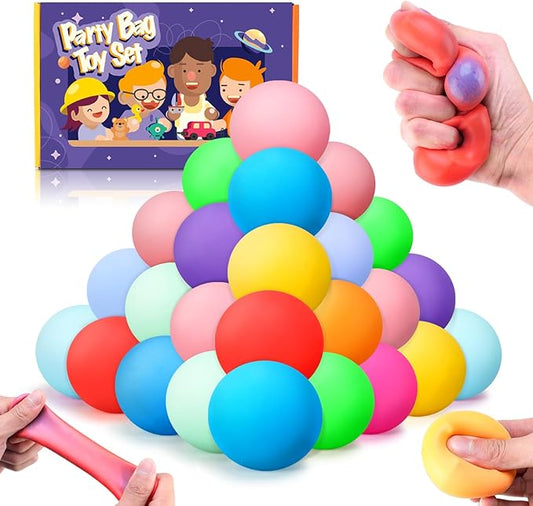 36PCS Color-Changing Stress Balls - Soft, Squeezeable Stress Relief Balls for Relaxation, Ages, Ideal for Parties, Home, Classroom, and Office Use, Slow-Rebound Design, Portable