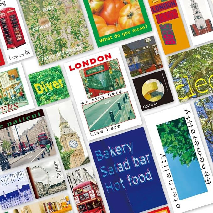 Monolike Capture The Life Sticker Pack - London (102Pcs) - Variety Pack, Journal, Scrapbook, Waterproof, Fancy Sticker