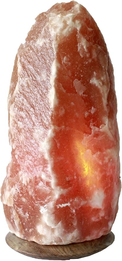 33–40 lbs Himalayan Salt Lamp – Extra Large Hand-Carved Pink Rock Salt Light with Wooden Base & On/Off Cord – Decorative Lighting for Living Room, Spa, Meditation, Yoga, Bedroom