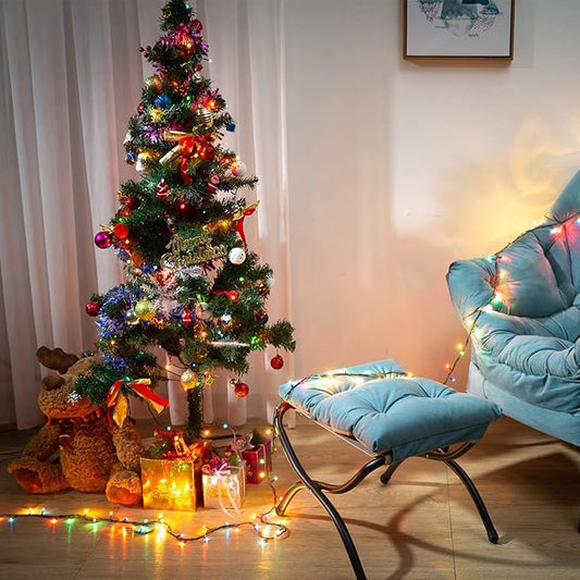 HollyHOME 15"(H) Folding Footrest Stool, Upholstered Small Foldable Ottoman, Accent Padded Sofa Foot Stool for Lazy Chair, Metal Frame Portable Foot Rest Ottoman for Home, Living Room, Bedroom, Blue